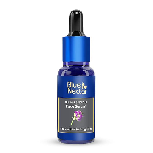 Blue Nectar Bakuchiol Serum for Face with Babchi Oil Extract | Ayurveda Retinol Free Serum for Aging Skin | Oil Free Face Moisturizer for Women & Men (10 Herbs, 1 Fl Oz)-Velvo Beauty