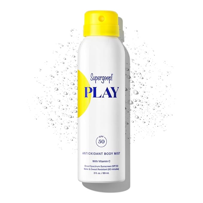 Supergoop! PLAY Antioxidant Body Mist w/Vitamin C - 3 fl oz - SPF 50 PA++++ Broad Spectrum Sunscreen - Body Spray - Great for Active Days-Velvo Beauty
