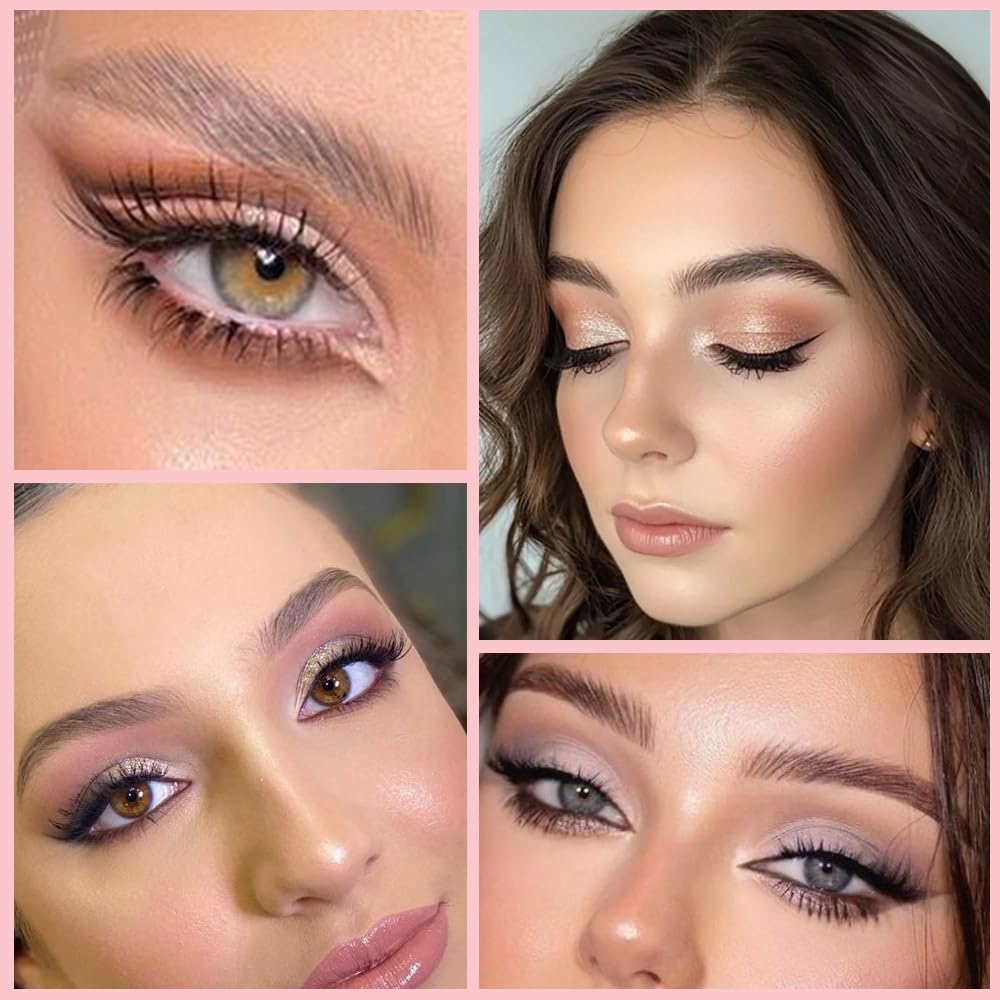 4Colors Eyeshadow Makeup Palette,Nude Gold Brown Natural Neutral Powde Eye Shadow Palette for Older Women,Long Lasting Naturing-Looking,Lightweight,Waterproof,Eye Makeup Kit Travel Size-Velvo Beauty
