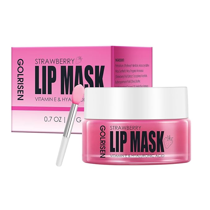 Lip Mask Hydrating - Plump & Repair Dry Lips | Lip Mask Overnight - Infused with Hyaluronic Acid & Vitamin E | Lip Sleeping Mask - Wake Up to Soft, Smooth Lips, 0.7 oz-Velvo Beauty