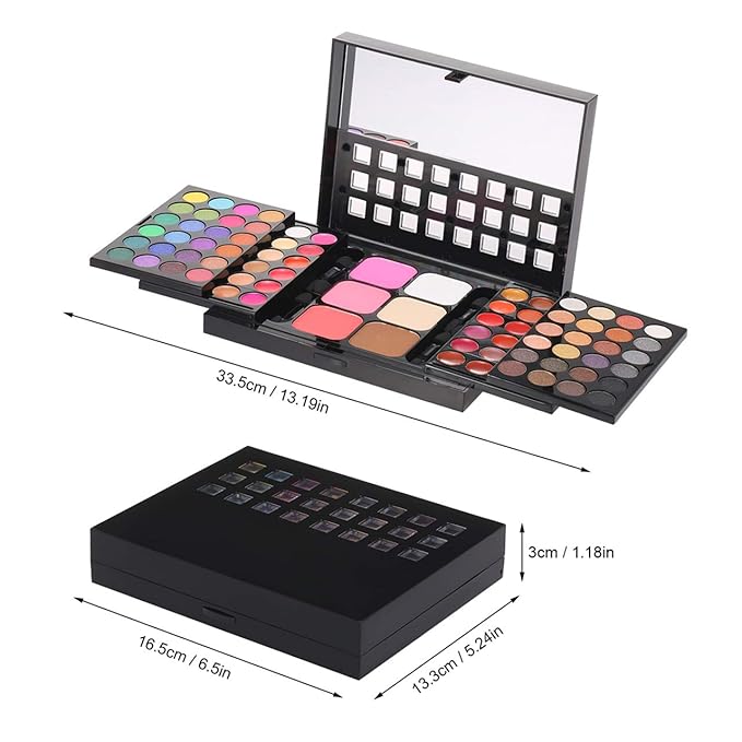 Pro Makeup Gift Set All in One Makeup Kit Cosmetic Contouring Kit 78 Colors Eyeshadow Palette with Face Blush, Lipgloss, Concealer and Eyeshadow Brushes- Ideal Holiday Gift Set-Velvo Beauty