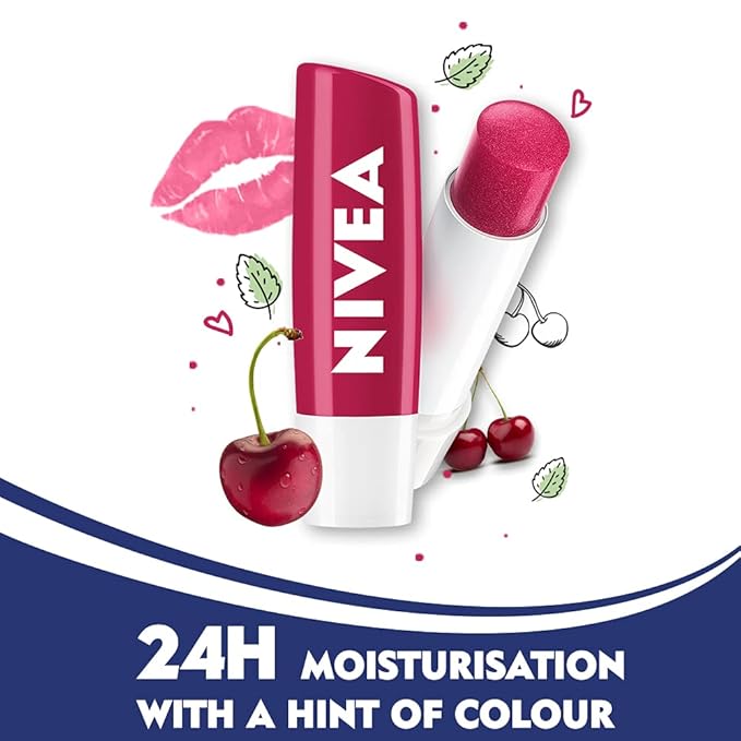 Nivea Lip Care Fruity Shine Cherry, 4.8gm-Velvo Beauty