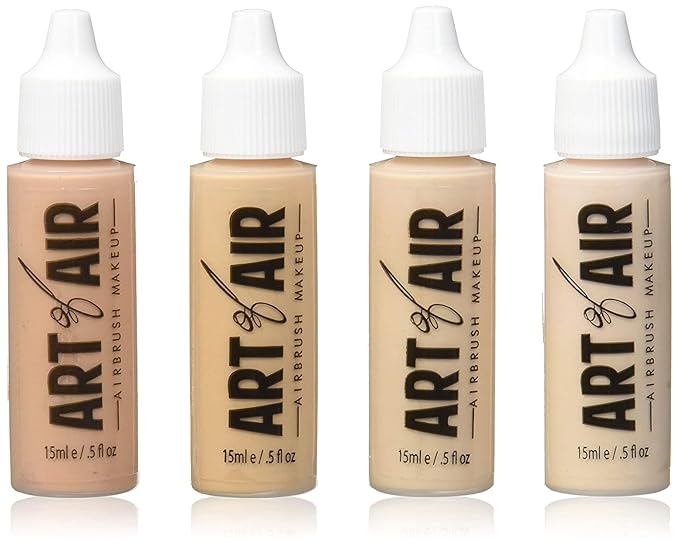 4pc FAIR Complexion Professional Airbrush Cosmetic Makeup Set 1/2 oz bottles-Velvo Beauty