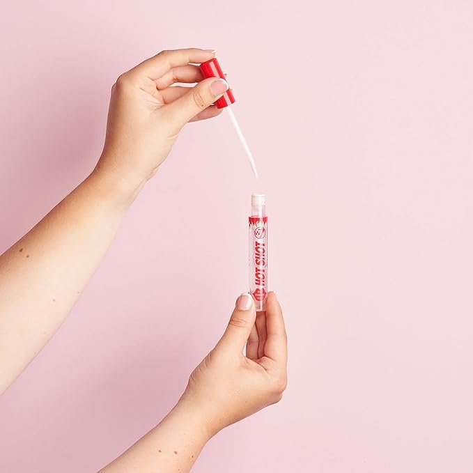 W7 Hot Shot Plumping Gloss - Enhancing Plump Effect For Fuller Lips - Clear, Natural, High Shine Finish-Velvo Beauty