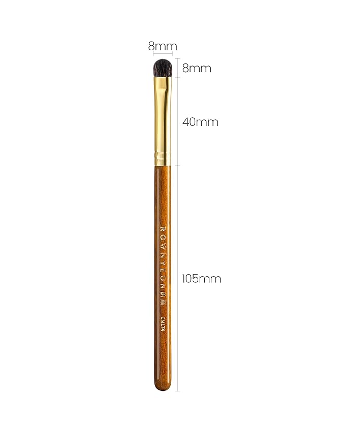 Desert Oak Series Blend-Sculpt Eyeshadow Brush - Contoured Crescent Head for Crease Work, Hypoallergenic Squirrel & Goat Hair Blend, Bubinga Bubinga Handle (CM 174)-Velvo Beauty