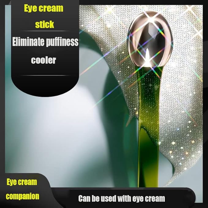 2 PCS Portable Eye Serum Cream Applicator Eyes Massage Tool, Can Be Used As Eyes Cream Spoon, Reduce Eye Swelling Flannel small gift bag-Velvo Beauty