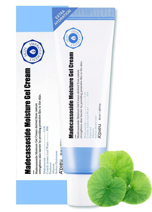 A'PIEU Madecassoside Moisture Gel Cream (1.69 Fl oz) - for Hydrating Dry and Sensitive Skin- Helps Soothe Damage and Maintain Optimal pH level- Centella Asiatica, Panthenol, Allantoin-Velvo Beauty