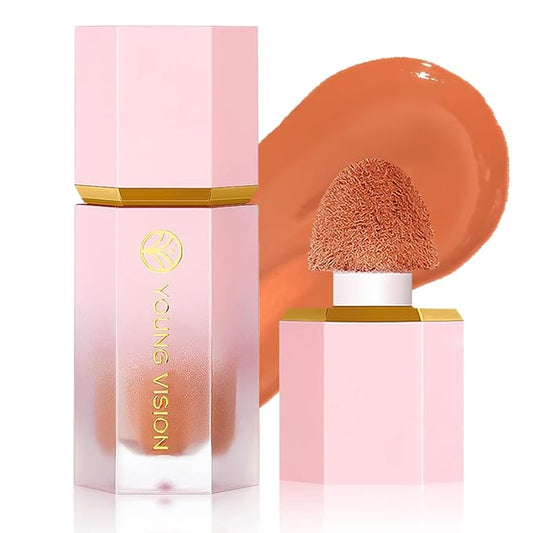 YOUNG VISION Liquid Cheek Blush -Soft Cream Rouge/Blusher Makeup, Buildable Gel-Cream Formula, Long-Wearing, Dewy Finish-Velvo Beauty