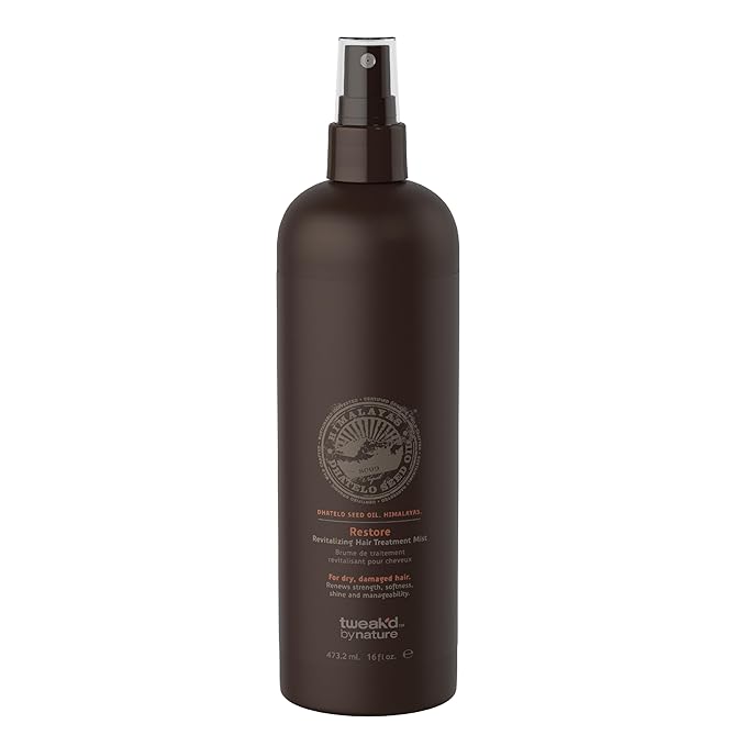 Tweak’d by Nature - Restore Revitalizing Hair Treatment Mist, Strengthens and Protects Hair for Soft Feel and Healthy Shine, Cruelty Free (16 ounces)-Velvo Beauty