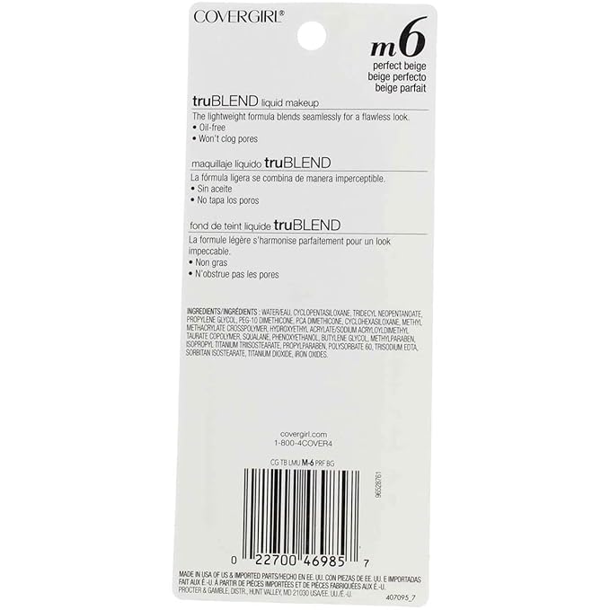 Covergirl Trublend Liquid Makeup, Perfect Beige, 5 Ounce-Velvo Beauty