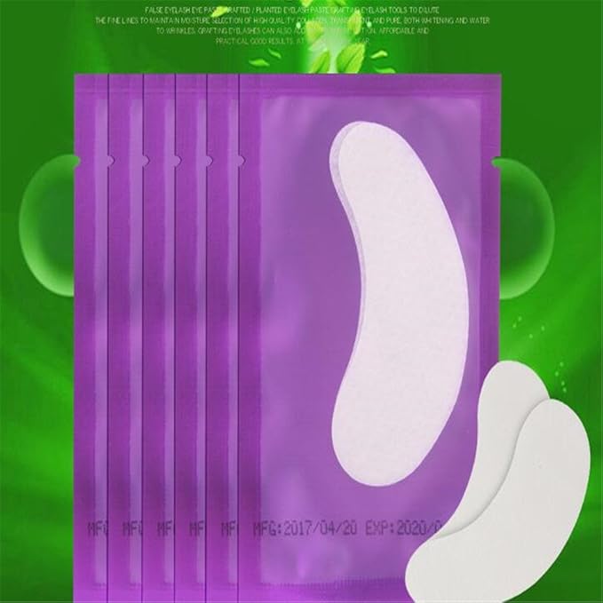 100 Pairs Set,Eye Gel Patches,Under Eye Pads Lint Free Lash Extension Eye Gel Patches (purple)-Velvo Beauty