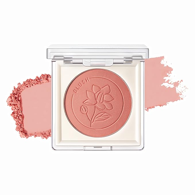 FOCALLURE Powder Palette Blush, Matte Mineral Blush Powder, Bright Shimmer Face Blush Makeup, Contour and Highlight Blush Palette, Highly Pigmented, Long Lasting, Waterproof, Blendable, #601-Velvo Beauty