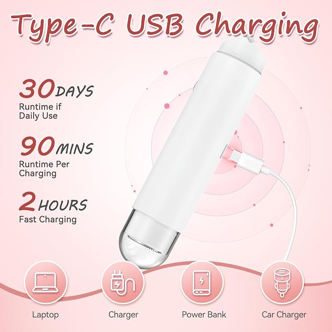 Bikini Trimmer for Women - 2 in 1 Electric Body Hair Trimmer for Silky Skin, Cordless Body Shaver for Travel, IPX7 Waterproof & Easy to Clean, Replaceable Ceramic Blade Heads (White)-Velvo Beauty