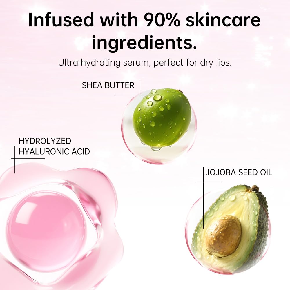 Catkin Lip Plumper Gloss, Tinted Lip Serum with Hyaluronic Acid & Jojoba Oil, Non-sticky Volumizing Hydrating Formula for a High Shine Maximum 3D Look, Plump & Soft Lips 0.12 Fl Oz - C04 Fuchsia Gold-Velvo Beauty