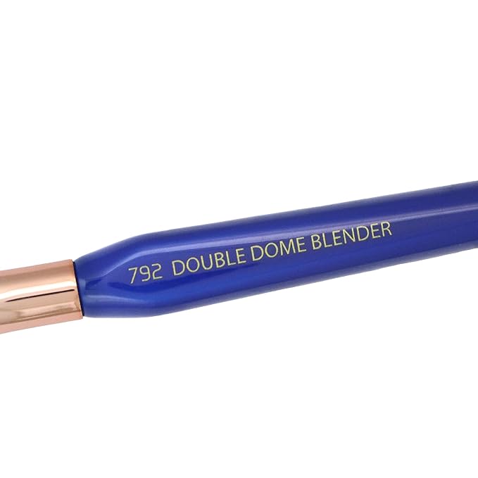 Bdellium Tools Professional Makeup Brush - Golden Triangle 792 Eye Double Dome Blender - With All Vegan and Soft Synthetic Fibers, For Effortless Application and Blending (Blue, 1pc)-Velvo Beauty