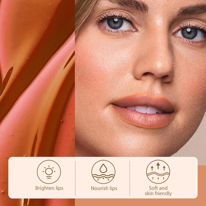 Peel Off Matte Liquid Lip Gloss Stain-Lip Liner with Tweezer, Orange BrownPeel Off Lip Stain, Long Lasting & Waterproof Lipstick Tattoo, Transfer-Proof Lip Gloss for All Skin Types (01#, 1Pcs)-Velvo Beauty