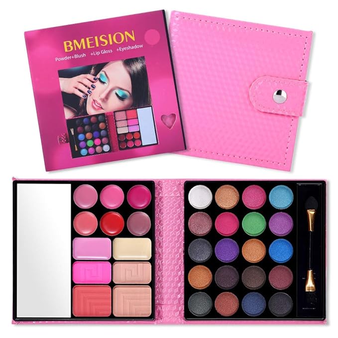 All in One Makeup Kit - 20 Eyeshadow, 6 Lip Glosses, 3 Blushers, 2 Powder, 1 Concealer, 1 Mirror, 1 Brush, Make Up Gift Set for Teen Girls, Beginners And Pros-Velvo Beauty