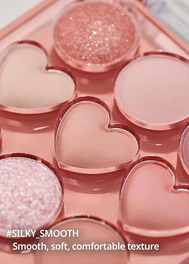 COLORGRAM Pin Point Eyeshadow Palette 01 Peach+Coral= | Ultra-Blendable Matte, Glitter, Shimmer Shades for Daily Makeup | K-Beauty Eye Palette with Easy-to-Use Calculator Design-Velvo Beauty