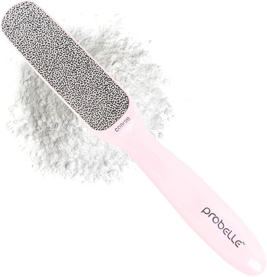 Probelle Double Sided Multidirectional Nickel Foot File Callus Remover - Immediately Reduces calluses and Corns to Powder for Instant Results, Safe Tool (Pink)-Velvo Beauty