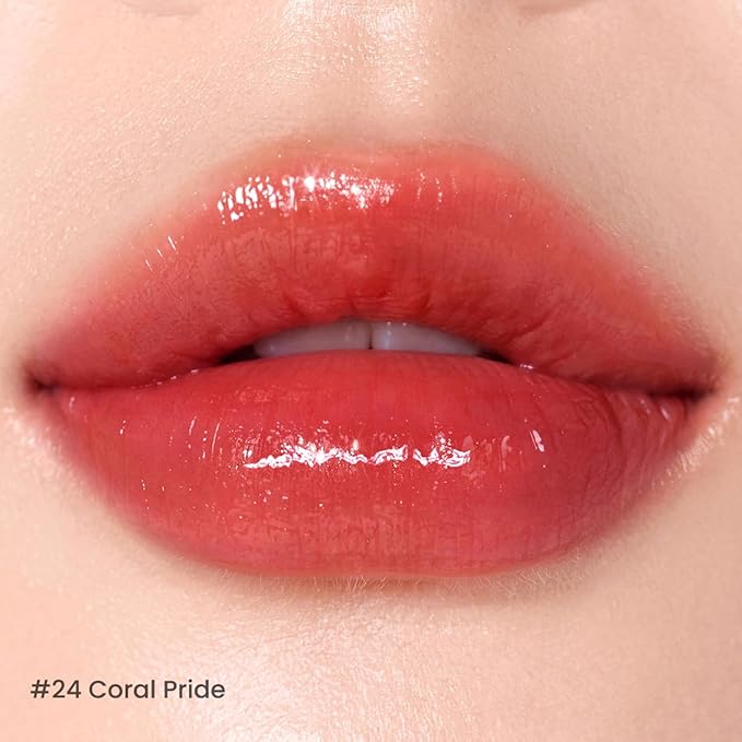 Peripera Ink Mood Glowy Tint, Korean Lip Tint, Naturally Moisturizing, Lightweight, Glow-Boosting, Long-Lasting, Comfortable, Non-Sticky, Mask Friendly, No White Film, K Beauty (024 CORAL PRIDE)-Velvo Beauty