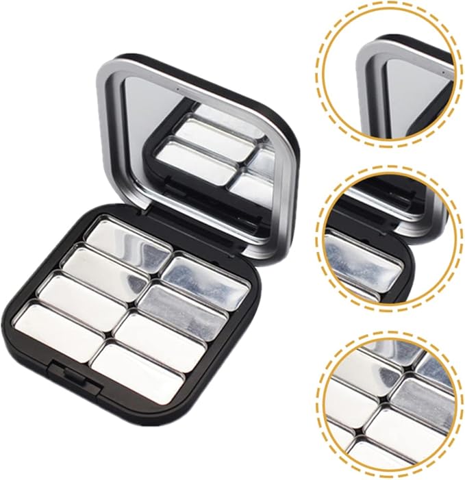 Beaupretty 2pcs Empty Lipstick Palette DIY Lipstick Lip Balm Blusher Containers Refillable Makeup Eyeshadow Storage Case Box with Mirror-Velvo Beauty