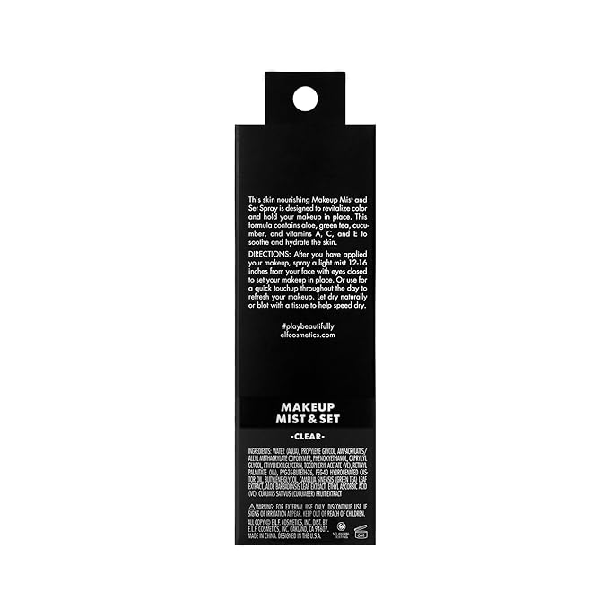 e.l.f. Makeup Mist & Set, Hydrating Setting Spray For Setting & Reviving Makeup, Soothes & Hydrates Skin, Infused With Vitamin A, Vegan & Cruelty-free, 4.05 Fl Oz (120 ml)-Velvo Beauty