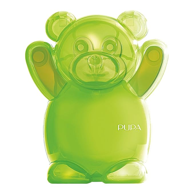 Pupa Milano Happy Bear Makeup Kit, 006 Green, 0.39 oz - Makeup Gift Set - Makeup Palette - Blush - Eyeshadow - Highlighter - Lip Gloss - Face Makeup-Velvo Beauty