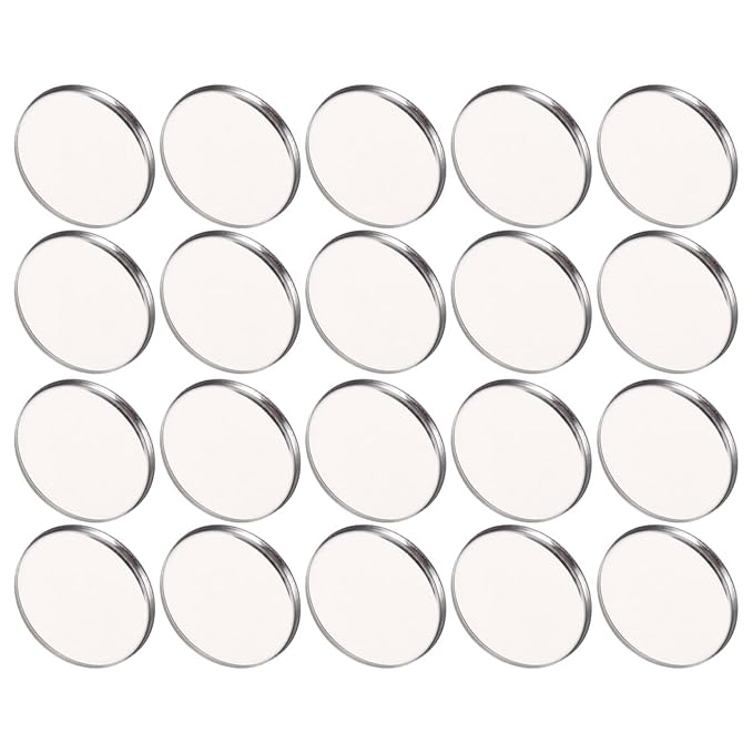 20pcs Metal Makeup Eyeshadow Jars Pan Palettes Tin Lipstick Foundation Single Holder Watercolor Eye Tray Steel Round Blush Pans Magnetic Cosmetic Plate Empty Pigment for-Velvo Beauty