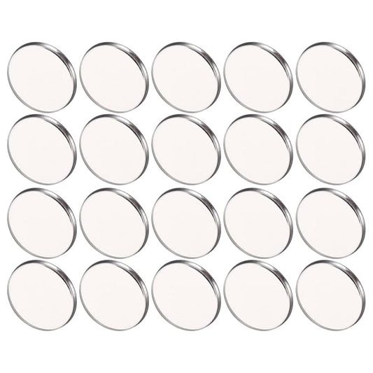 20pcs Metal Makeup Eyeshadow Jars Pan Palettes Tin Lipstick Foundation Single Holder Watercolor Eye Tray Steel Round Blush Pans Magnetic Cosmetic Plate Empty Pigment for-Velvo Beauty