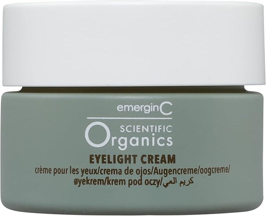 emerginC Scientific Organics Eyelight Cream - Stem Cell Eye Cream with Antioxidants - Anti-Aging Eye Cream Targets Dark Under-Eye Circles for Visible Glow (0.5 oz, 15 ml)-Velvo Beauty