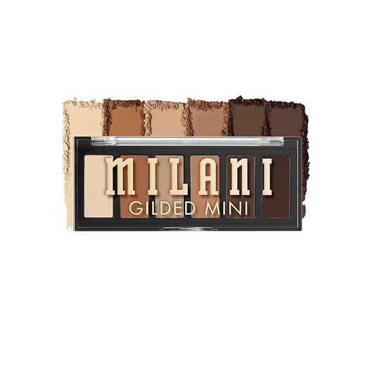 Milani Gilded Mini Eyeshadow Palette with 6 Matte & Shimmer Hues - Whiskey Business-Velvo Beauty