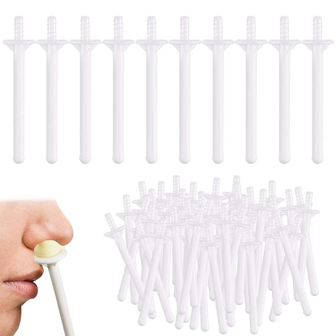 60 Pieces Plastic Wax Applicator Wands with Disposable Spatulas for Nose Hair Removal and Nostril Cleaning-Velvo Beauty