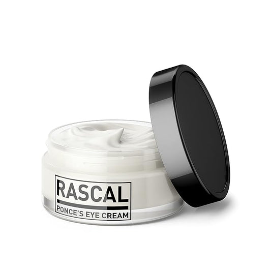 Rascal Ponce's Eye Cream | Under Eye Cream Dark Circle Remover for Men - Made with ginkgo Biloba Leaf Extract Macadamia Seed Oil (Container 0.5 Oz)-Velvo Beauty