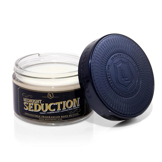 LUXURY LIFE Bed Butter - Scented, Luxurious Body Butter With All-Natural Hyaluronic Acid For Soft, Glowing, Hydrated Skin For Men & Women - Suitable For All Skin Types (Midnight Seduction, 5 oz)-Velvo Beauty