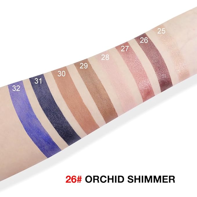 evpct Orchid Shimmer Cream Eye Shadow Brightener Sticks Set for Eyes, Orchid Shimmery Matte Pencil Eye shadow Applicator Stick Pen Palette Makeup Waterproof sombras en crema para ojos 26#-Velvo Beauty
