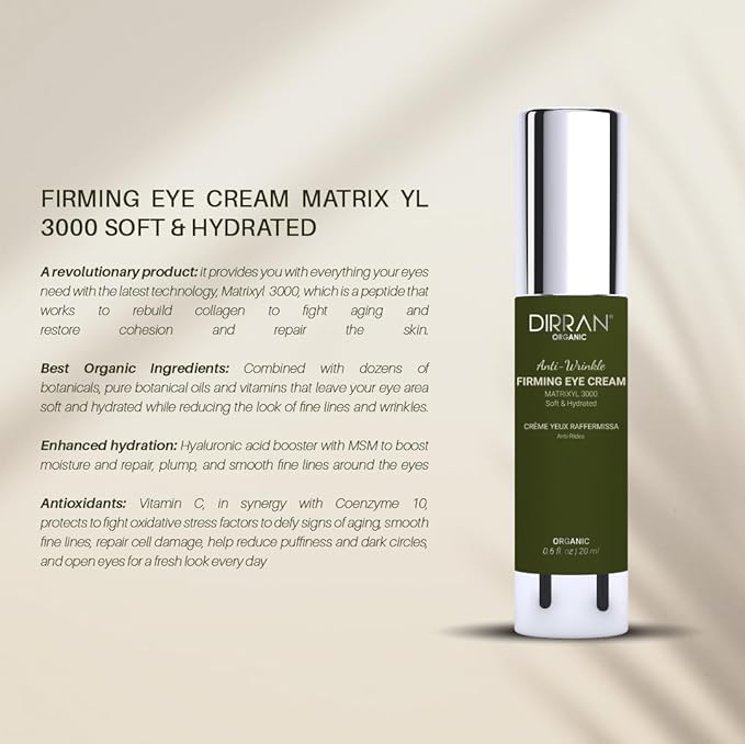 Firming Eye Cream Matrixyl (3000) Leave Your Eye Area Soft & Hydrated With The Look Of Fine Lines And Wrinkles Minimized. Repair and Sooth Fragile Skin Around Eyes.-Velvo Beauty