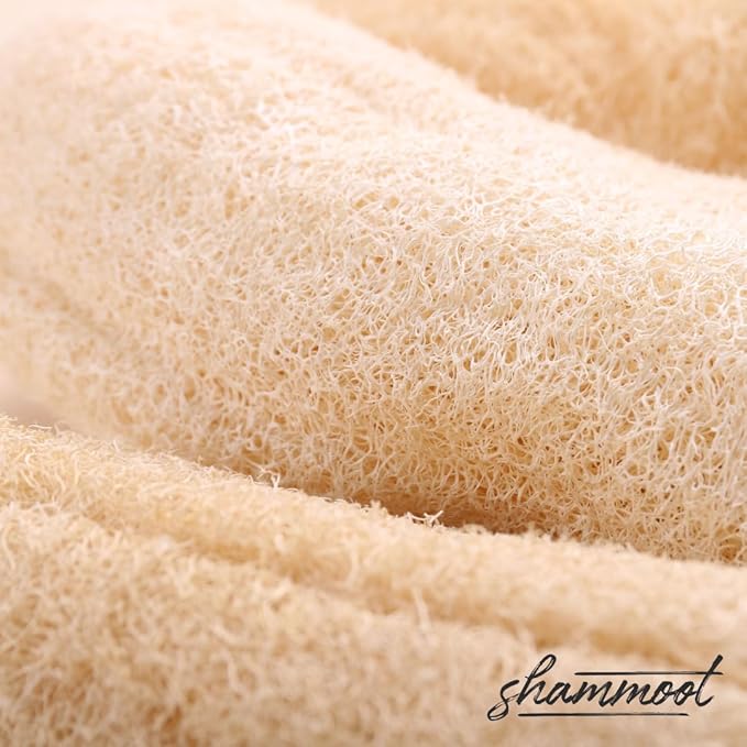 Natural Loofah Exfoliating Body Scrubber – Jordanian Natural Loofah Sponge Exfoliates Face & Body for Healthier Skin – 2-Sided Lufas for Men & Women – Body Wash Scrubber (Pack of 2)-Velvo Beauty