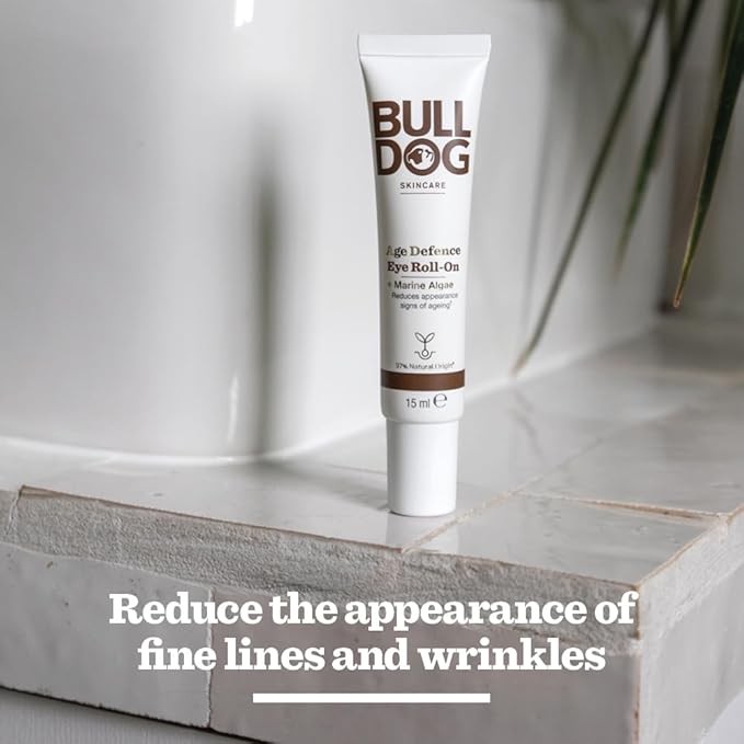 Bulldog Skincare Eye Roll On for Men, Age Defence, Rose, 15 ml-Velvo Beauty