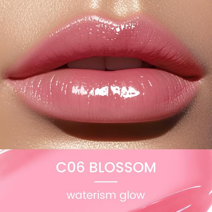 CATKIN Glossy Lip Balm Ultra Hydating Glow Lip Tinted Jelly Plump Melting Balm Shea Butter Repair Soothing For Dry Lips Dewy Finished 0.12 oz 2pcs Set 02-Velvo Beauty