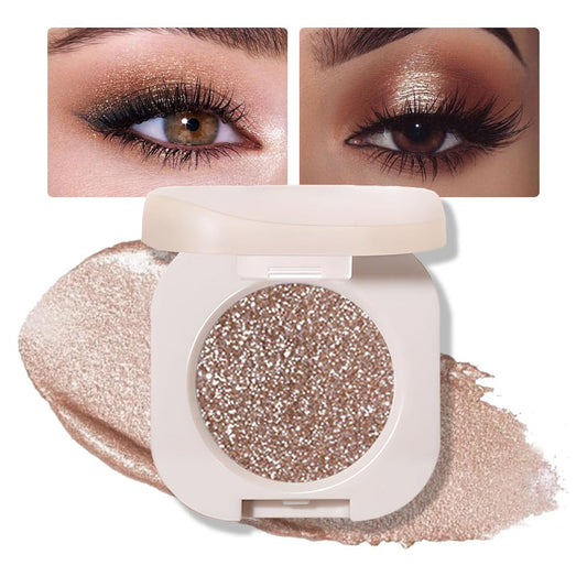 Glitter Eyeshadow Palette,Shimmer Smoky Brown Eyeshadow Makeup,Smokyd Shiny Pressed Powder,Single Vegan Eyeshadow,Highly Pigmented Natural Eyeshadow Palette,Monochrome Long Lasting Glitter Eye Make 10-Velvo Beauty