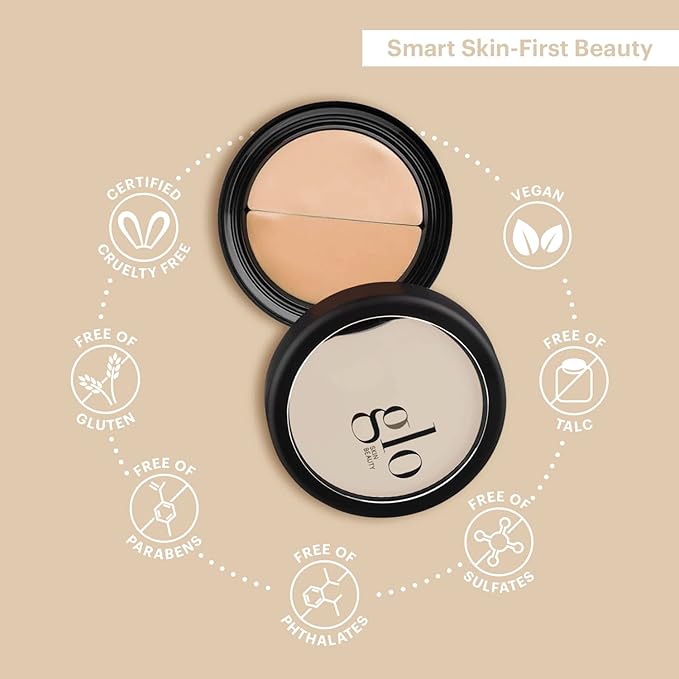 Glo Skin Beauty Under Eye Concealer Makeup with Duo Shades for Custom Blending - Corrects & Conceals Dark Circles & Redness - Buildable Longwearing Coverage (Golden)-Velvo Beauty