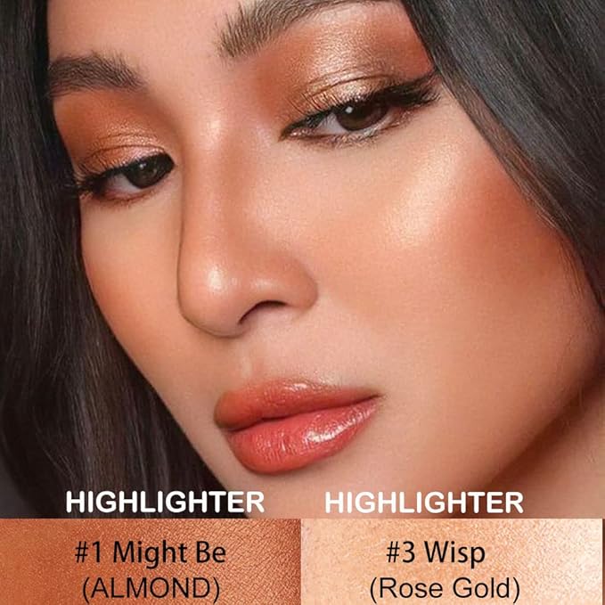 evpct 2Pcs Cream Contour Foundation Stick for Neutral Skin, Highlighter & Bronzer Pen Face Brightens & Shades Pencil Highlighting Shade Longwear Makeup Highlight Bronzer Shaping Trimming Stick, 01&03-Velvo Beauty