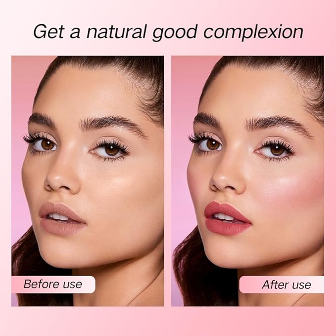 Face Cream Blush, 2-in-1 Lip & Cheek Makeup with Brush, Matte Blush Hydrating Formula, Lightweight, Buildable & Blendable Blusher for Women Girls-01 Maple Orange Brown-Velvo Beauty