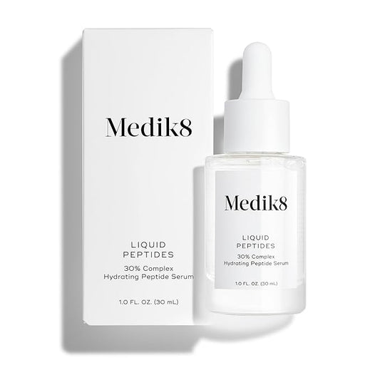 Medik8 Liquid Peptides - Regenerating Multi Peptide Serum - Smooths Wrinkles and Fine Lines - Hydrating, Brightening, Plumping - 1.0 oz-Velvo Beauty