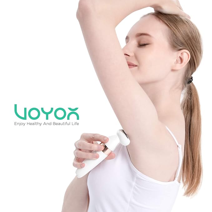 VOYOR Electric Shaver for Women Bikini Trimmer Hair Remover for Face Body, 5 in 1 Groomer Kit Lady Shaver Bikini Razor Women for Hair Trimmer, Cordless Rechargeable Waterproof ES500-Velvo Beauty