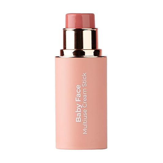 MCoBeauty Baby Face Multi-Use Cream Stick, Chouchou Nude Peach Shade, Silky Smooth, Buildable Blush for Eyes, Lips & Cheeks, Vegan, Cruelty Free Cosmetics-Velvo Beauty