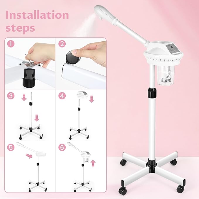 face Steamer Clean Skin Firming Pores and Moisturizing Suitable for a Beauty, Spa, at Home-Velvo Beauty