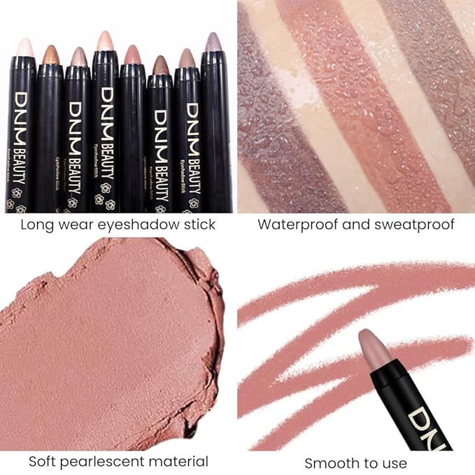 evpct Putty Matte Cream Eye Shadow Brightener Sticks Set for Eyes, Putty Matte Pencil Eye shadow Applicator Stick Pen Palette Makeup Waterproof sombras en crema para ojos 23#-Velvo Beauty