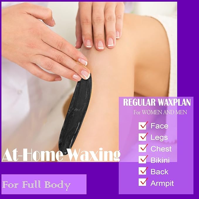 Wax Beads, 3.3lb Hard Wax Beads Bulk for Hair Removal, Face Brazilian for Bikini, Leg, Underarm, Wax Beans At Home Waxing Kit (Black)-Velvo Beauty