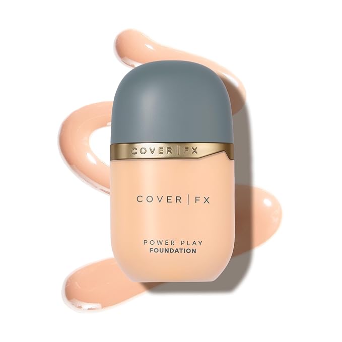 COVER FX Power Play Foundation - Shade F1 - Buildable Full Coverage - Waterproof Sweat-Proof Transfer-Proof - Natural Matte Finish - All Skin Types-Velvo Beauty